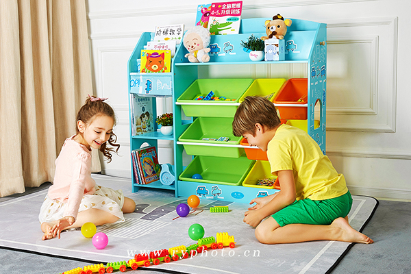 电商产品摄影：福建美兴儿童玩具收纳架、学习桌椅拍摄(图3)