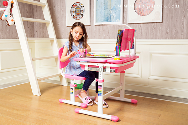 电商产品摄影：福建美兴儿童玩具收纳架、学习桌椅拍摄(图4)