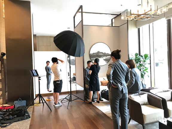 中海地产 燕矶听潮 项目 营销团队个人形象照和集体照拍摄花絮-南京如一商业摄影公司(图5)